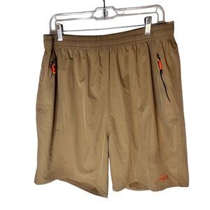 Outdoorsports Men Casual Outdoor Board Short Size 2XL Tan/Khaki Zip Pocket